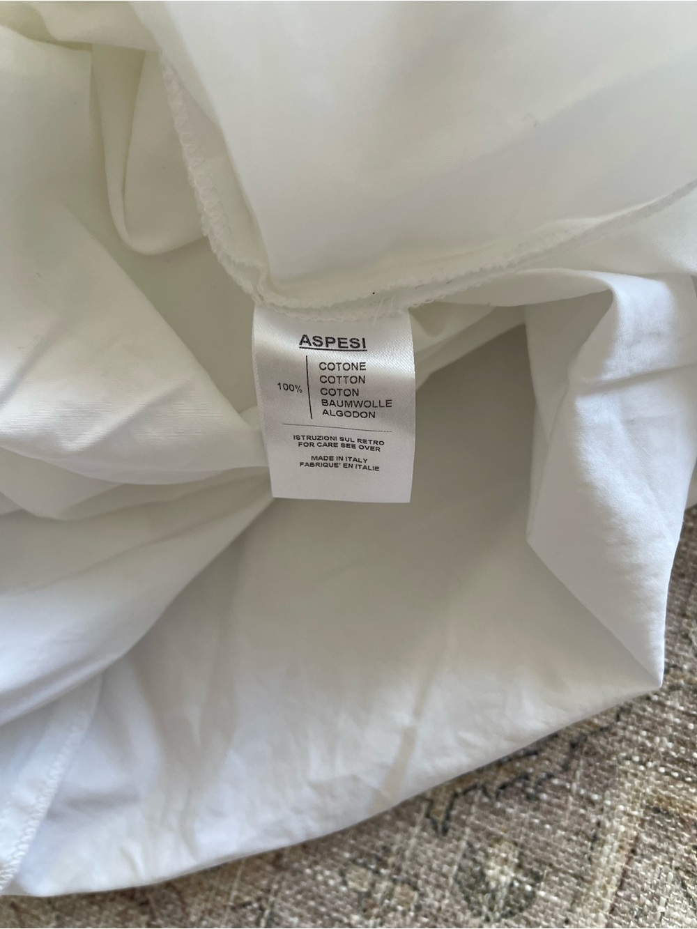 Aspesi White Off-Shoulder Balloon-Sleeve Romantic Cottagecore Tie Blouse - Picture 4 of 9